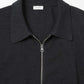 Cotton/Wool Moss Stitch Zip Blouson