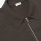 Cotton/Wool Moss Stitch Zip Blouson