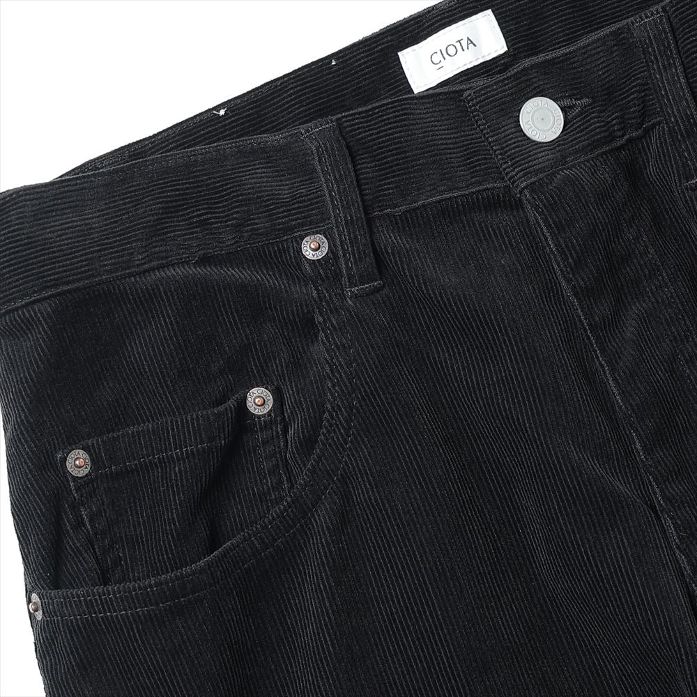CIOTA Baggy 5 Pocket Corduroy Pants ブラック CIOTA) Baggy 5 Pocket Corduroy Pants (PTLM-172) | CIOTA / パンツ
