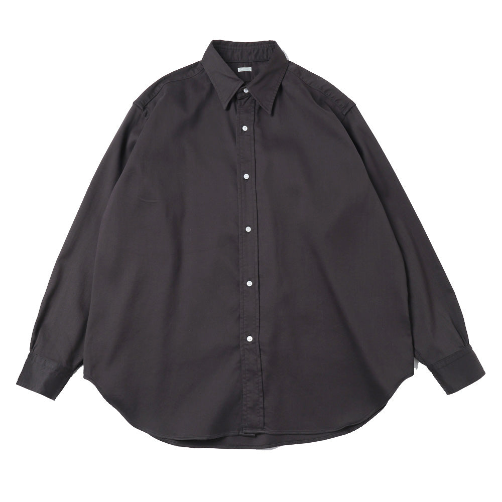 A.PRESSE (ア プレッセ) Double Weave Twill Regular Collar Shirt