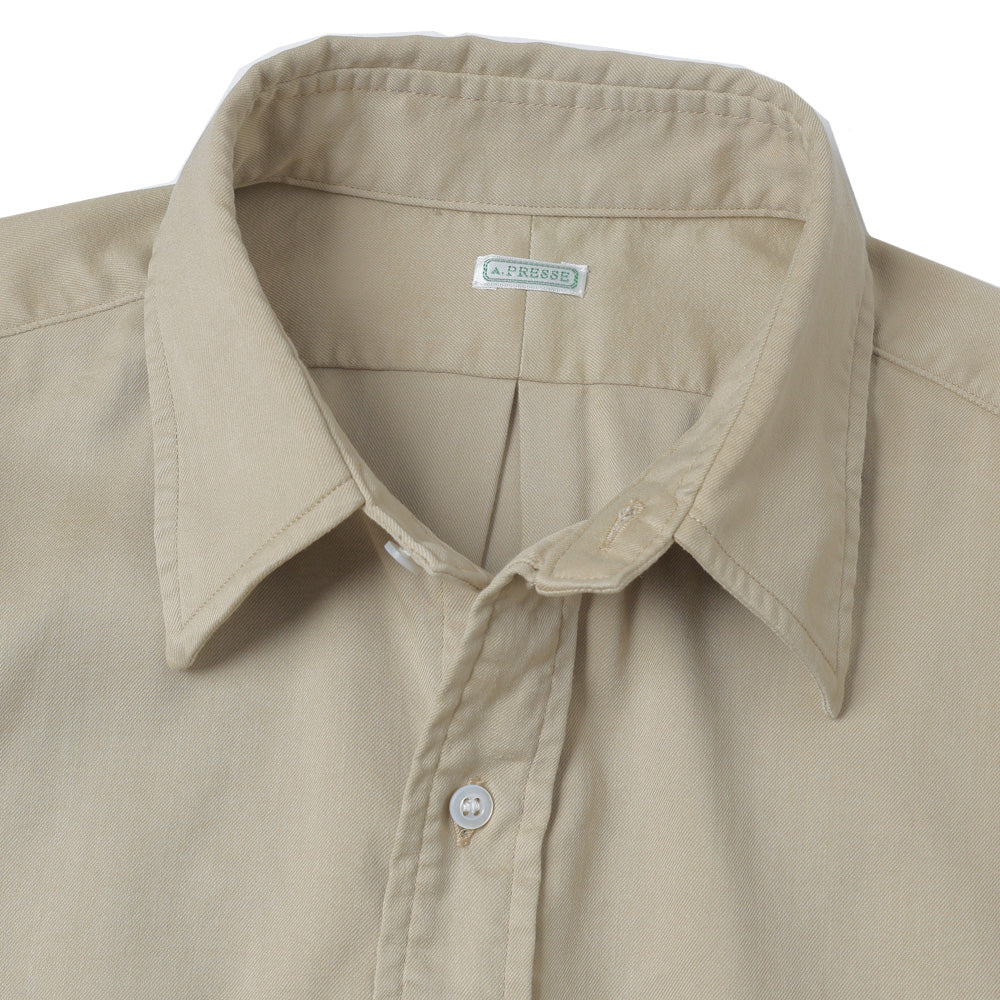 Double Weave Twill Regular Collar Shirt