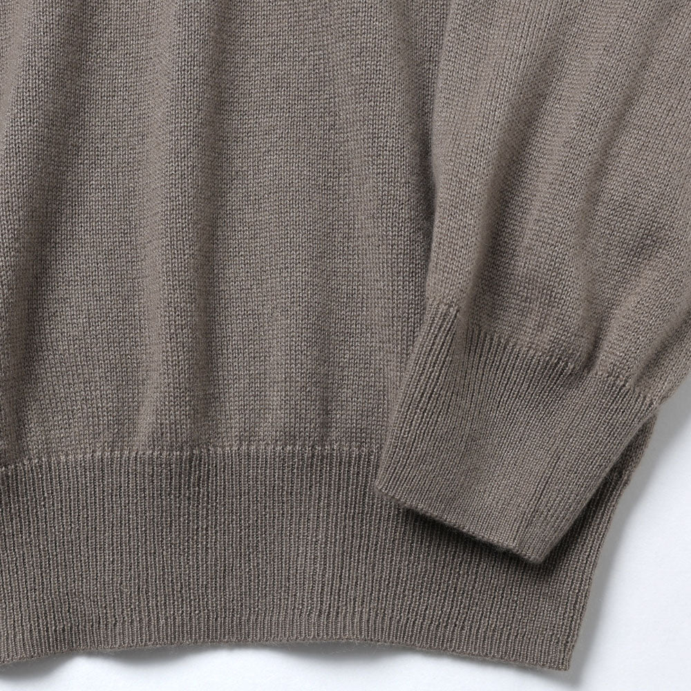 SUPER FINE CASHMERE SILK KNIT SKIPPER POLO