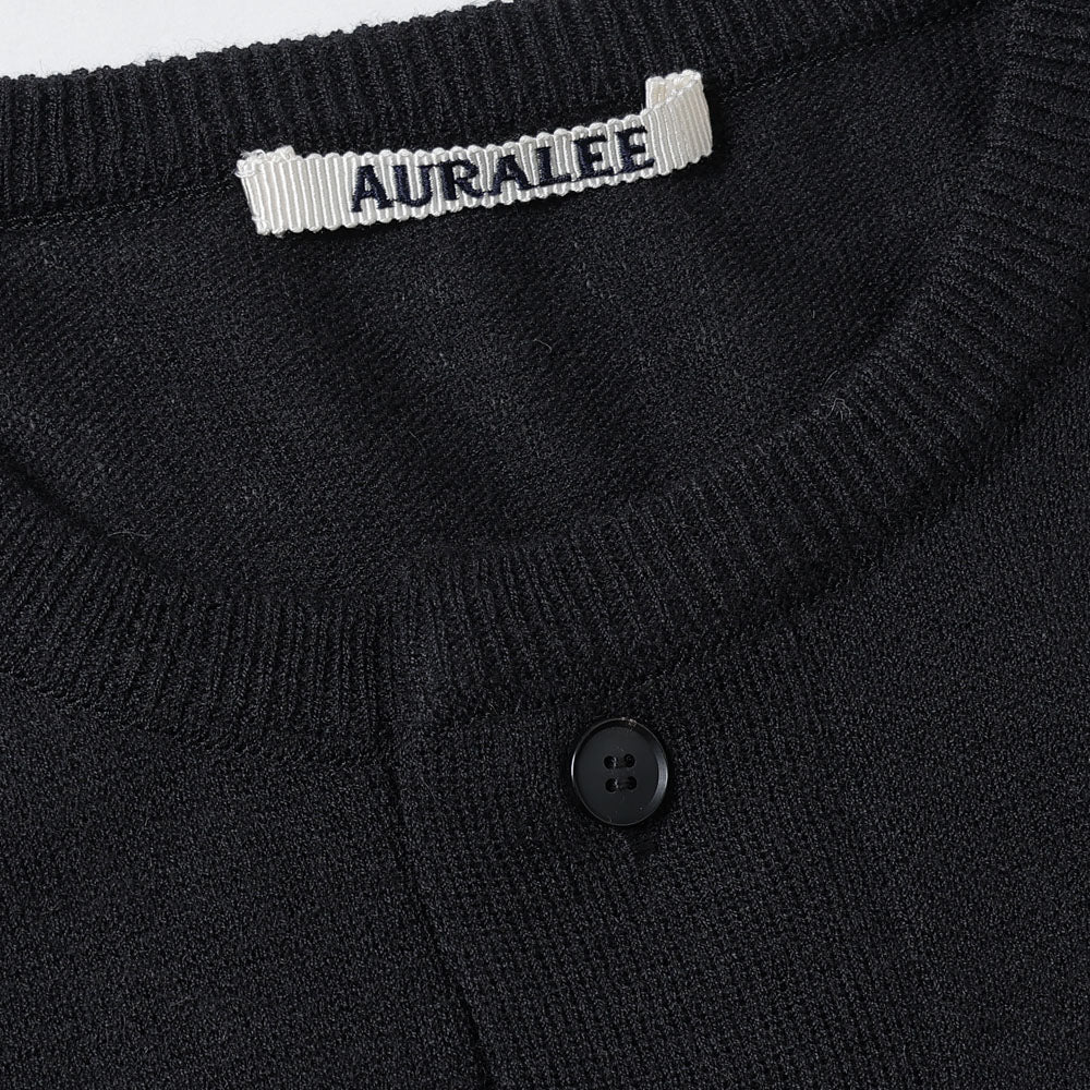 AURALEE) CASHMERE HARD TWIST KNIT CARDIGAN (A26SC01CT) | AURALEE