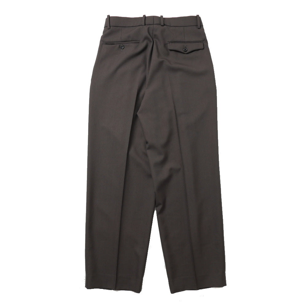 MARKAWARE - DOUBLE PLEATED WIDE TROUSERS ORGANIC WOOL GABARDINE