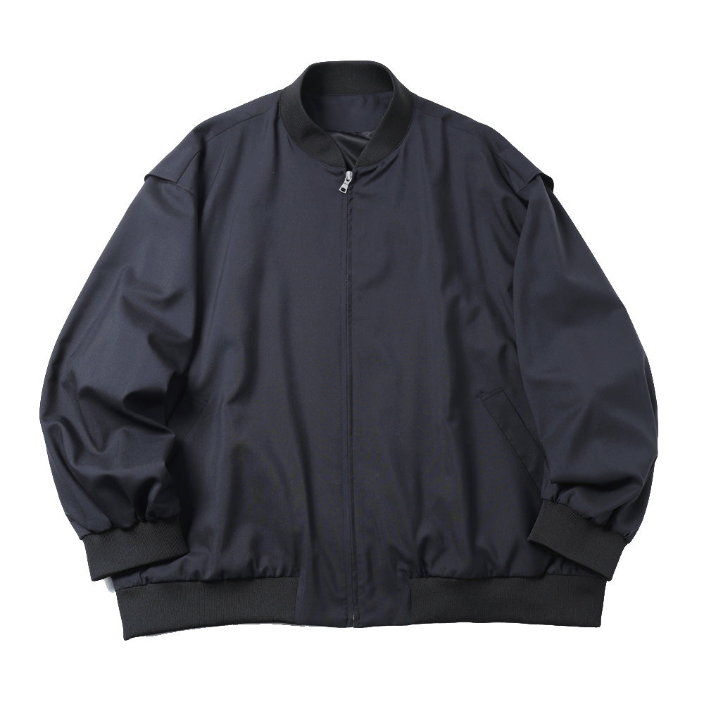 URU シャツジャケット　ネイビー　刺繍ブラック URU シャツジャケット ネイビー 刺繍ブラック - メルカリ