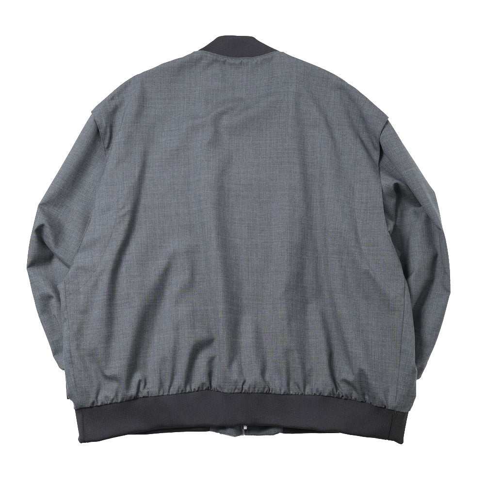 URU TOKYO ウールフライトジャケット URU (ウル) for City Lights WOOL CHECK 2 BUTTON JACKET [GRAY]