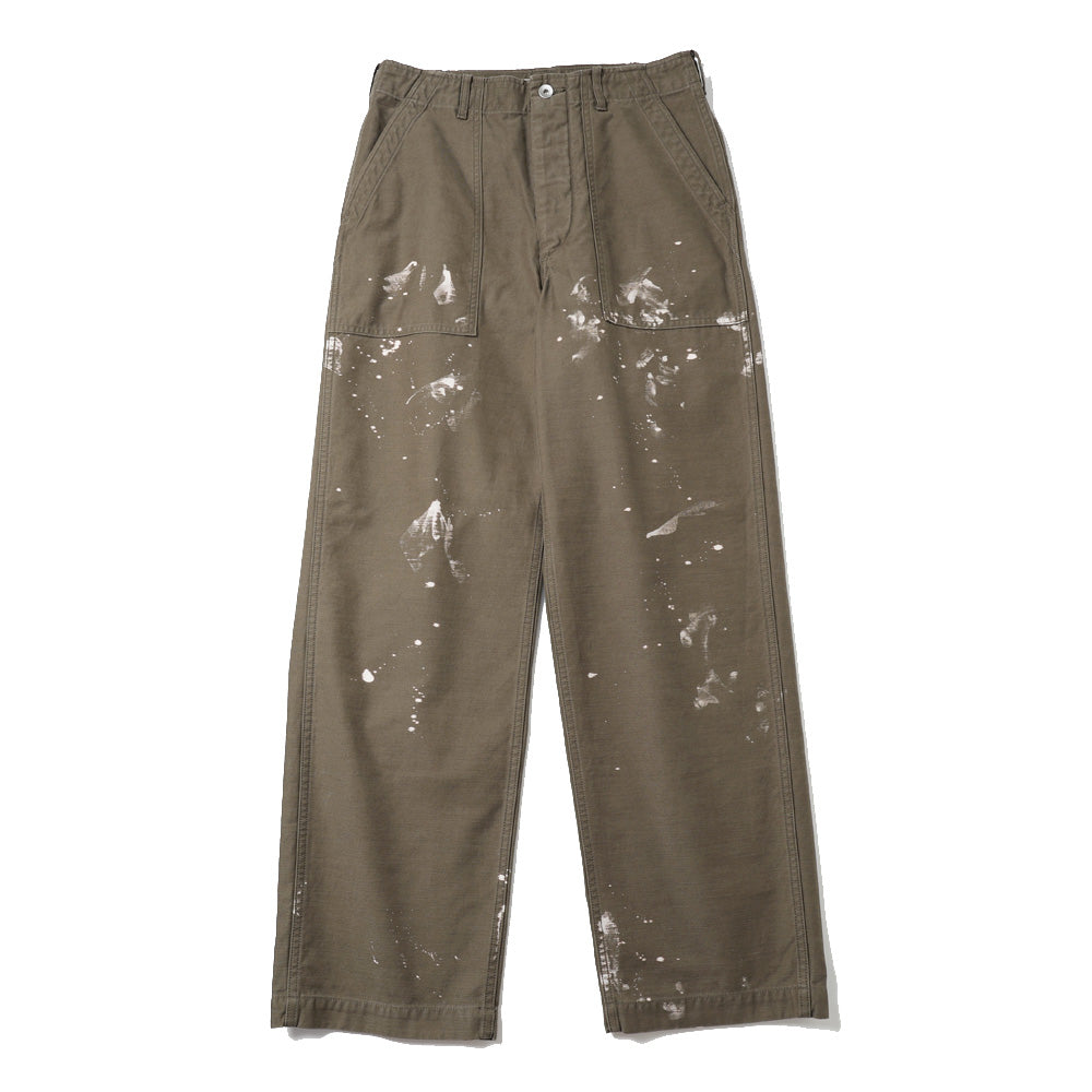 WASHED BAGGY SATIN BLEACHED BAKER PANTS