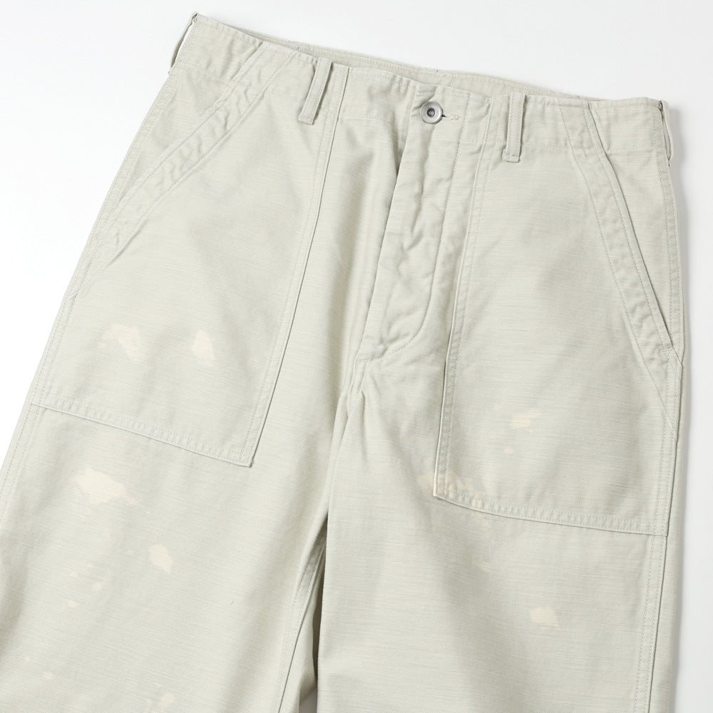 WASHED BAGGY SATIN BLEACHED BAKER PANTS