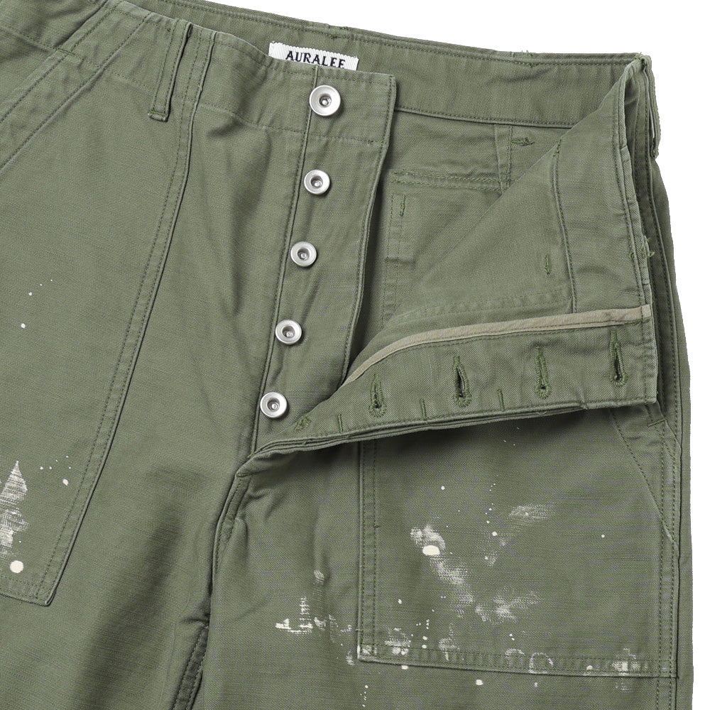 WASHED BAGGY SATIN BLEACHED BAKER PANTS