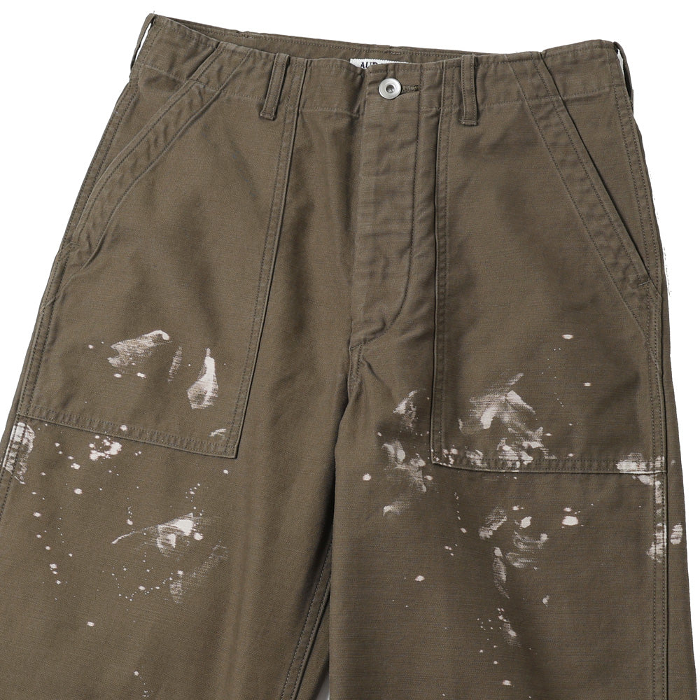 WASHED BAGGY SATIN BLEACHED BAKER PANTS