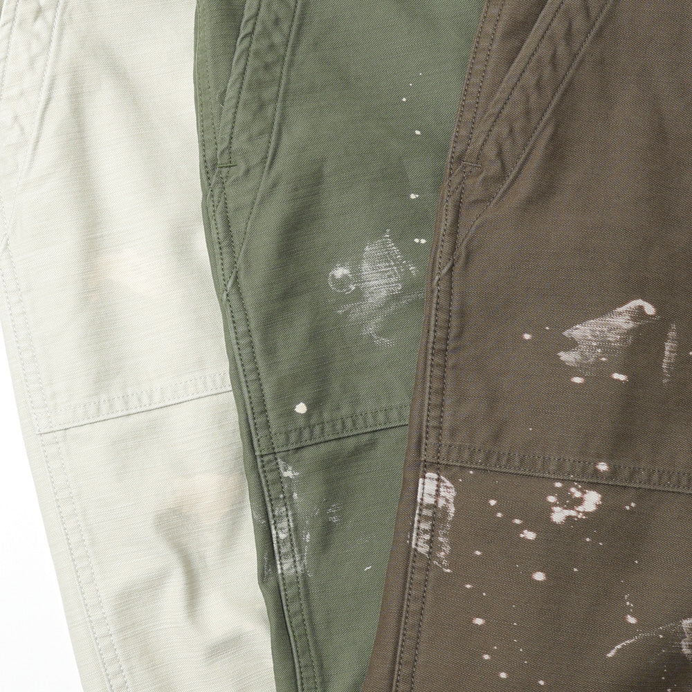 WASHED BAGGY SATIN BLEACHED BAKER PANTS