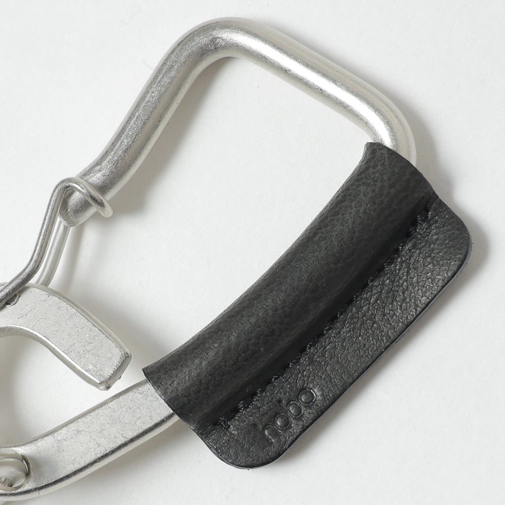 CARABINER KEY RING with HORSE LEATHER