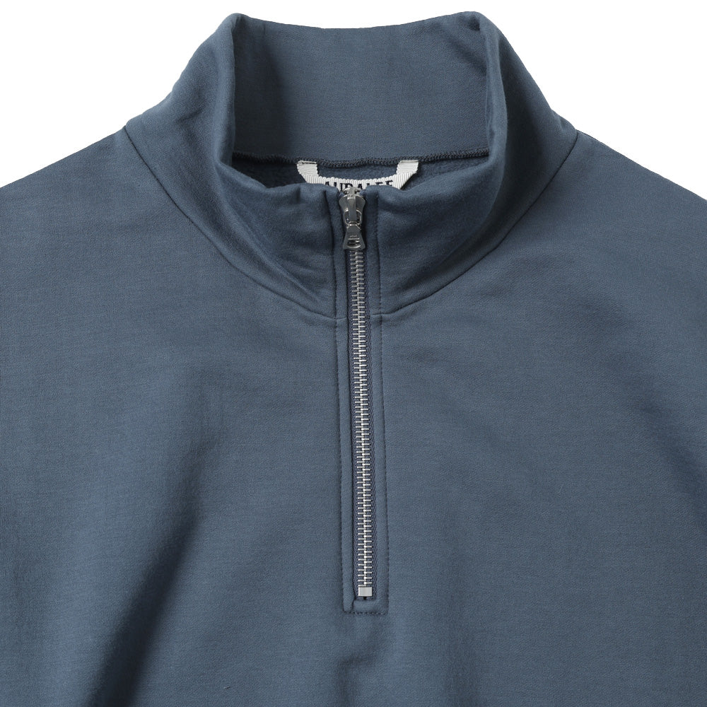 ELASTIC HIGH GAUGE SWEAT HALF ZIP P/O