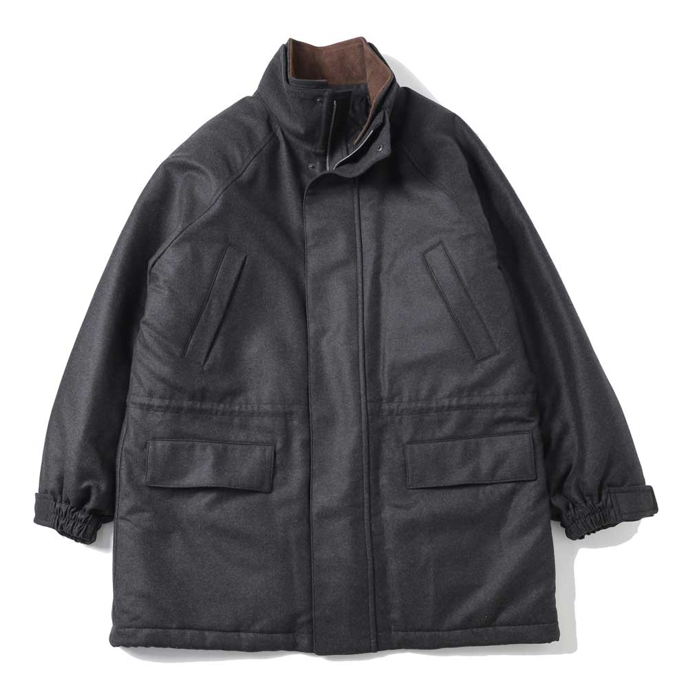 WOOL FULLING FLANNEL PADDED OVEER BLOUSON