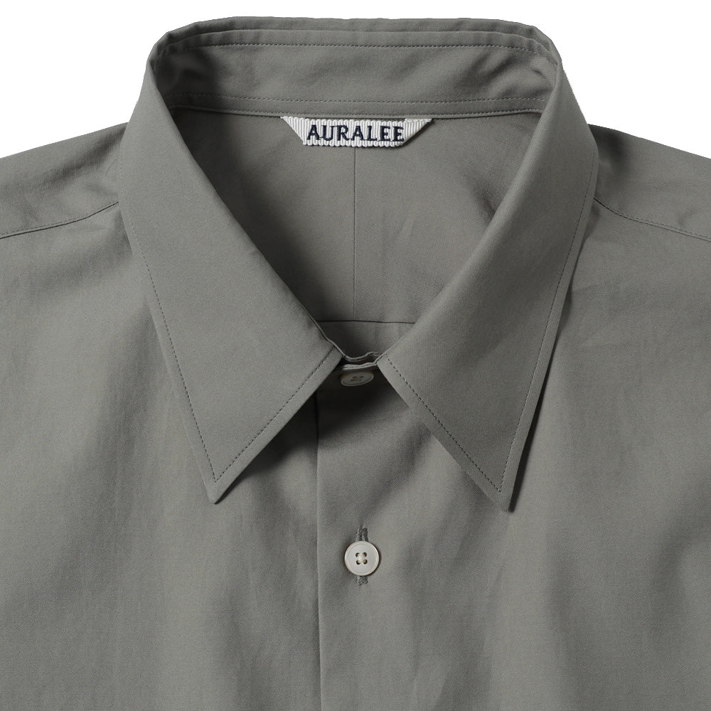 AURALEE) WASHED FINX TWILL SLIM SHIRT (A26SS02TN) | AURALEE