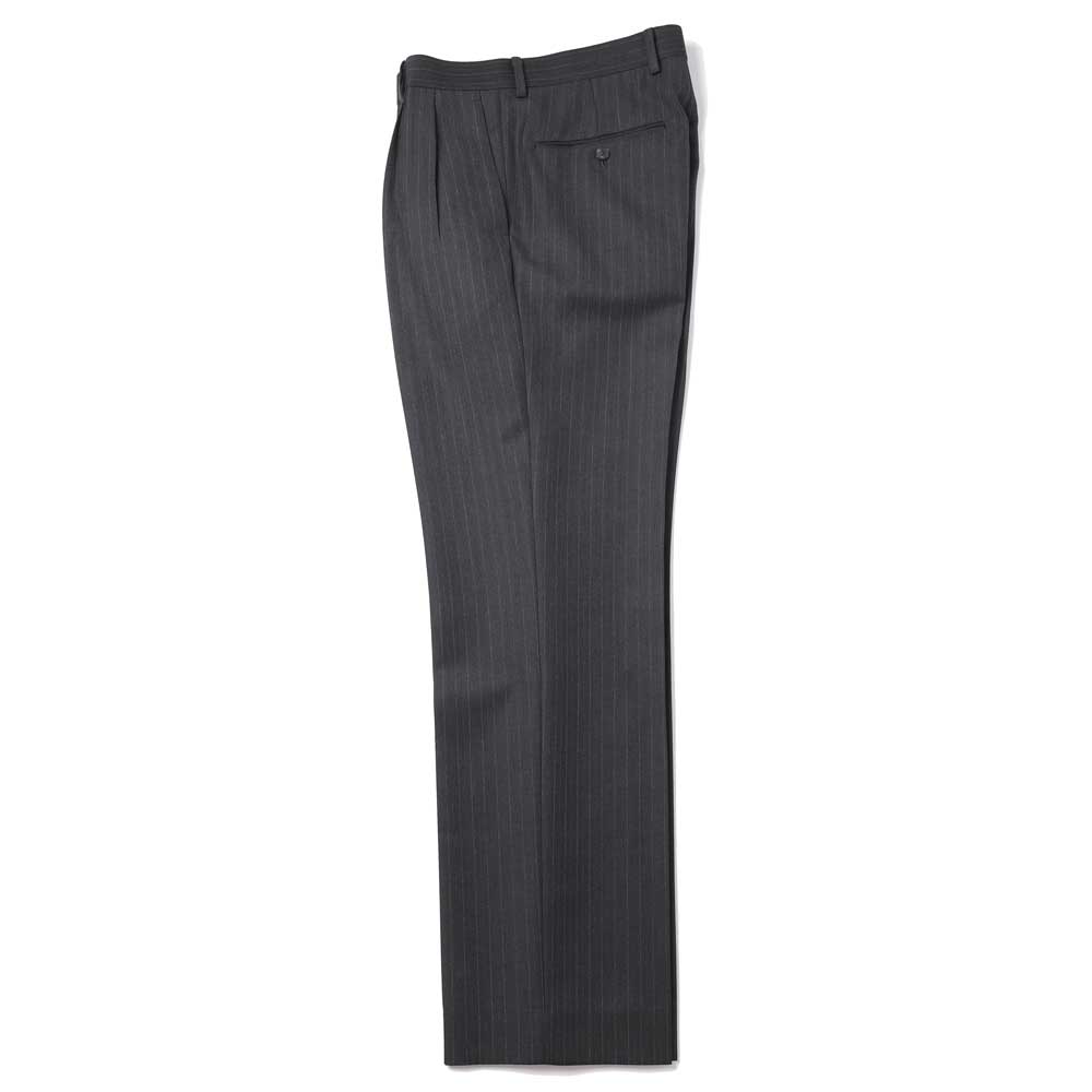 BLUEFACED WOOL TWO-TUCK SLAKS