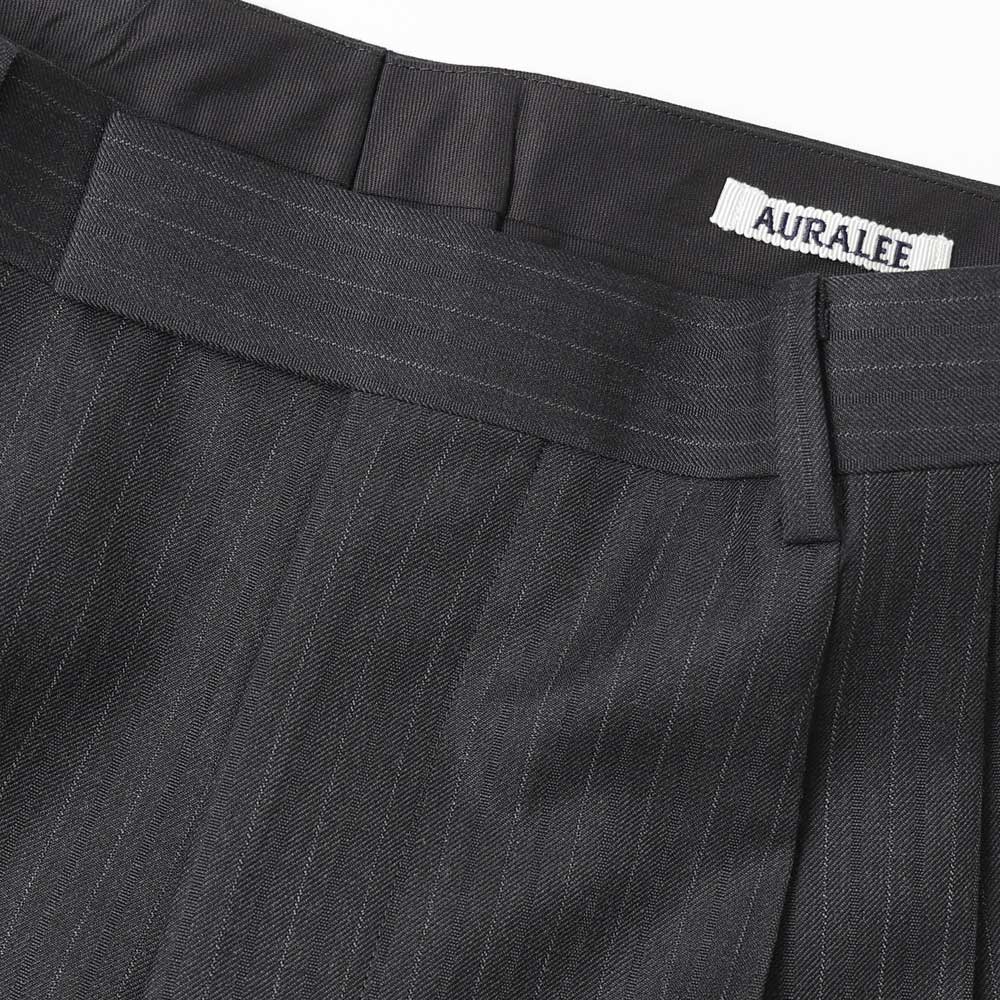 BLUEFACED WOOL TWO-TUCK SLAKS