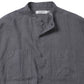 OFFICER STAND COLLAR L/S SHIRT LINEN CANVAS