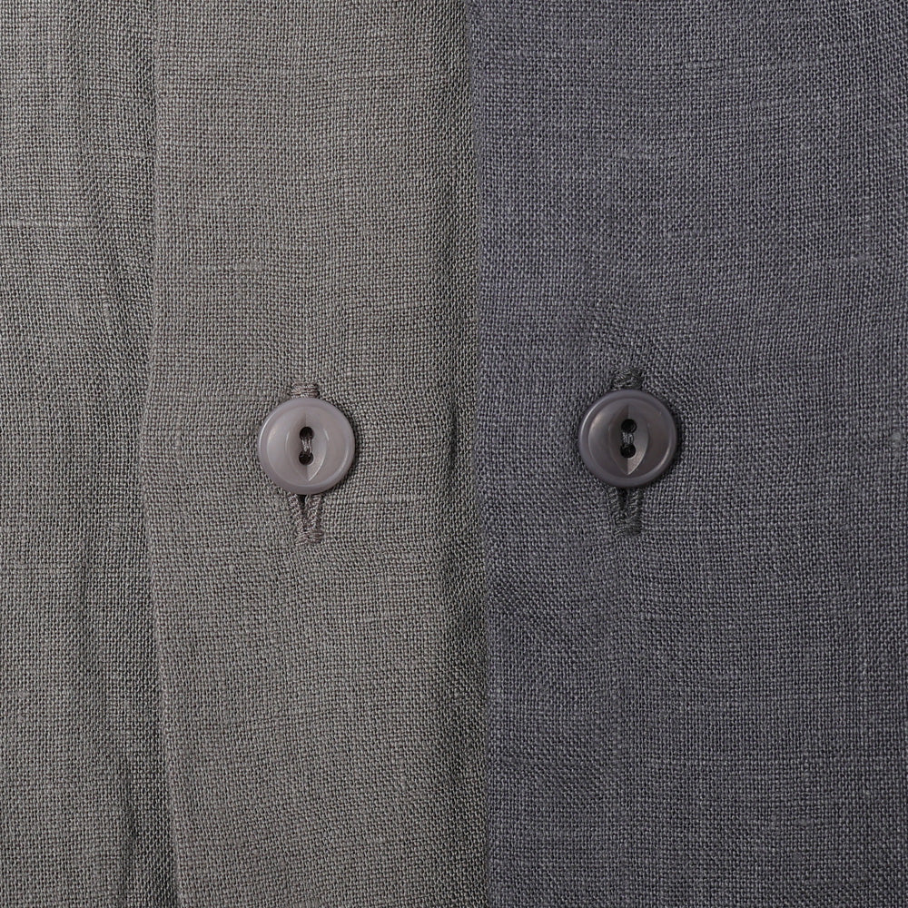 OFFICER STAND COLLAR L/S SHIRT LINEN CANVAS