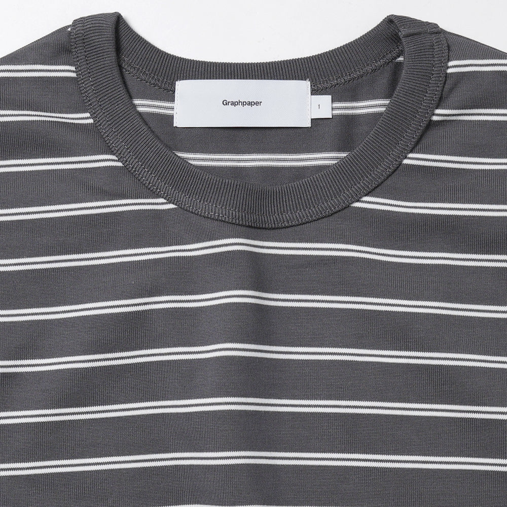 Graphpaper) Tri Spun Border S/S Tee (GU261-70120B) | Graphpaper