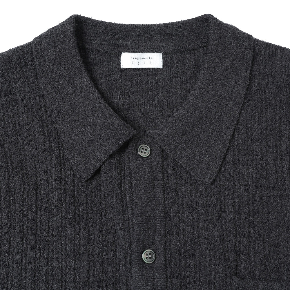crepuscule Crepe Knit Shirt (2601-006) | crepuscule / Knit