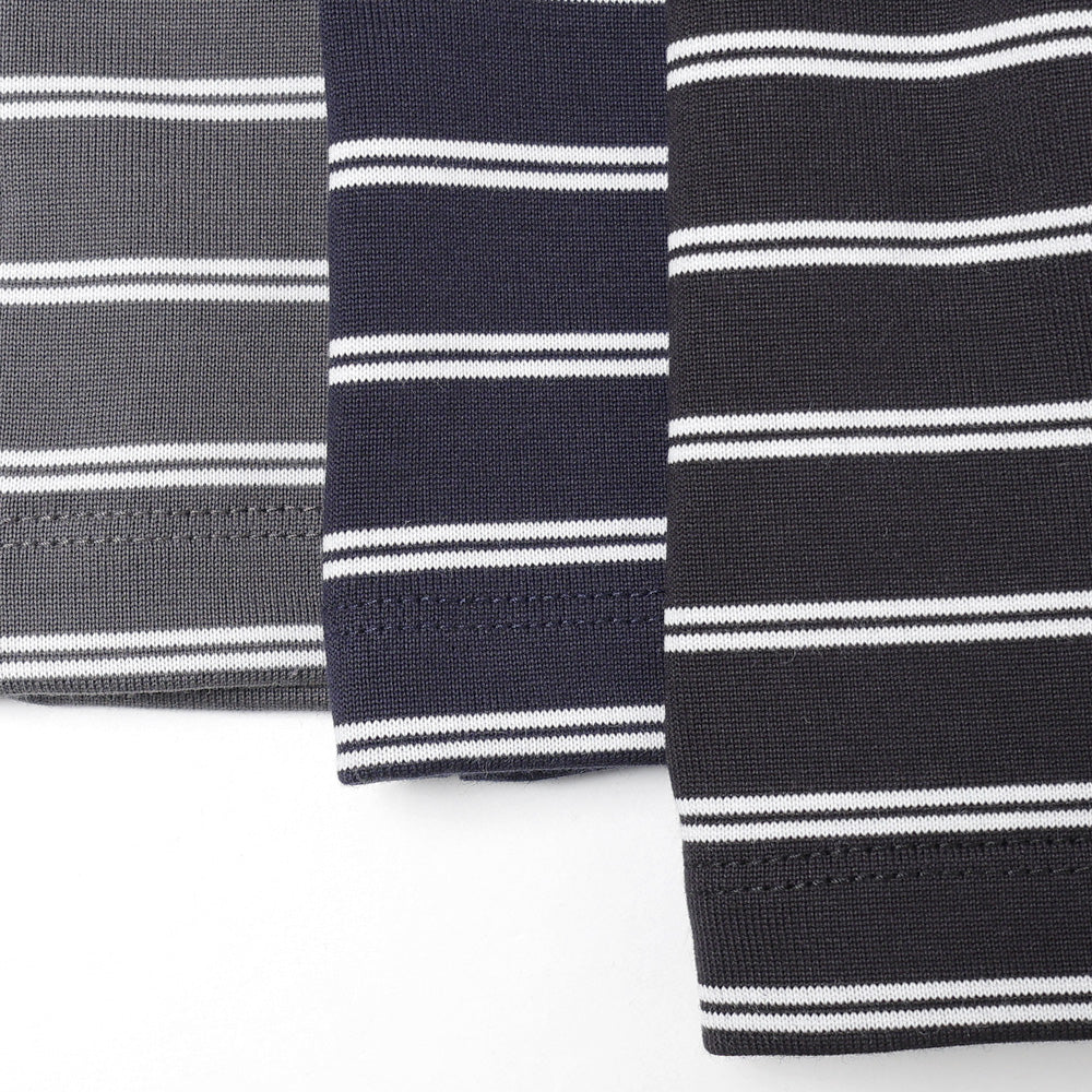 Graphpaper) Tri Spun Border L/S Tee (GU261-70121B) | Graphpaper