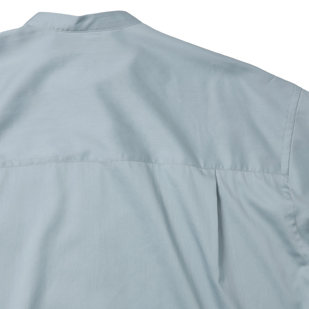 Silicon Poplin Oversized Band Collar Shirt
