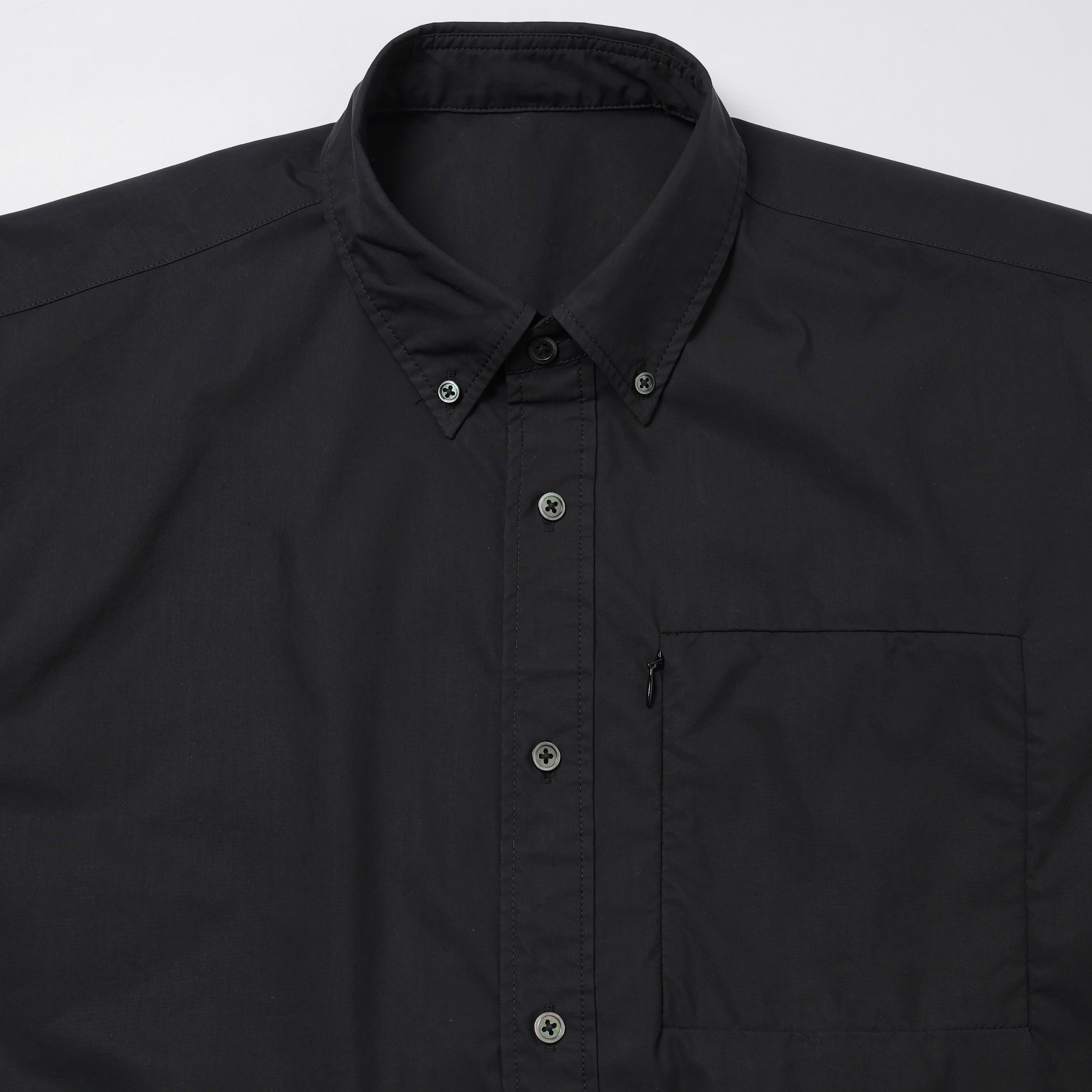 【ブラック（01）】Typewriter L/S Shirt CORDURA typewriter LS shirt | and wander（アンドワンダー