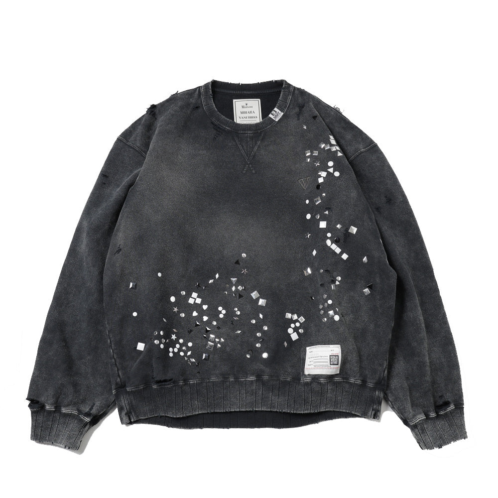 EMBELLISHED BLEACHED PULLOVER
