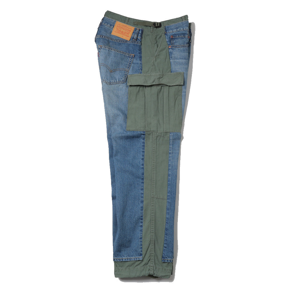 綿デニム×綿リップストップ 製品加工 Levi's Wネーム P202