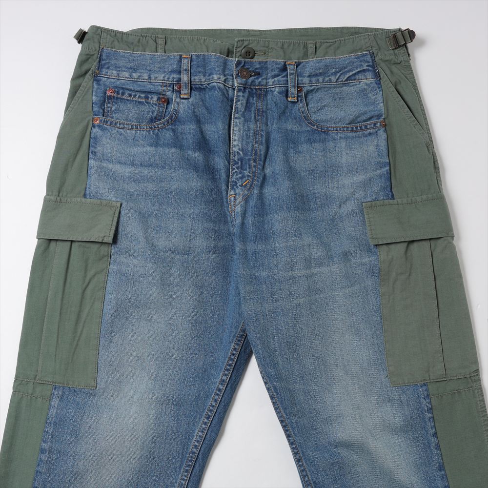 綿デニム×綿リップストップ 製品加工 Levi's Wネーム P202
