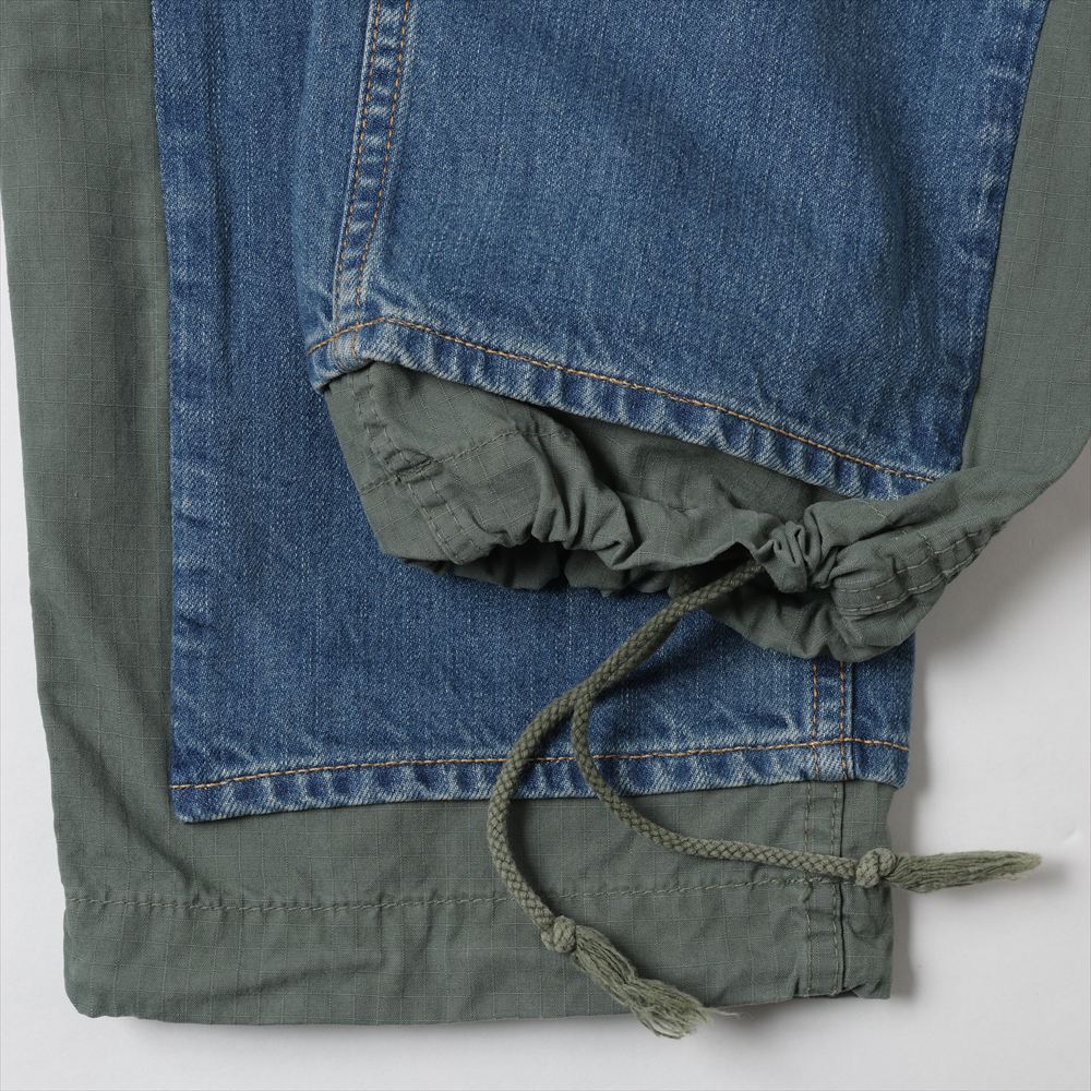 綿デニム×綿リップストップ 製品加工 Levi's Wネーム P202