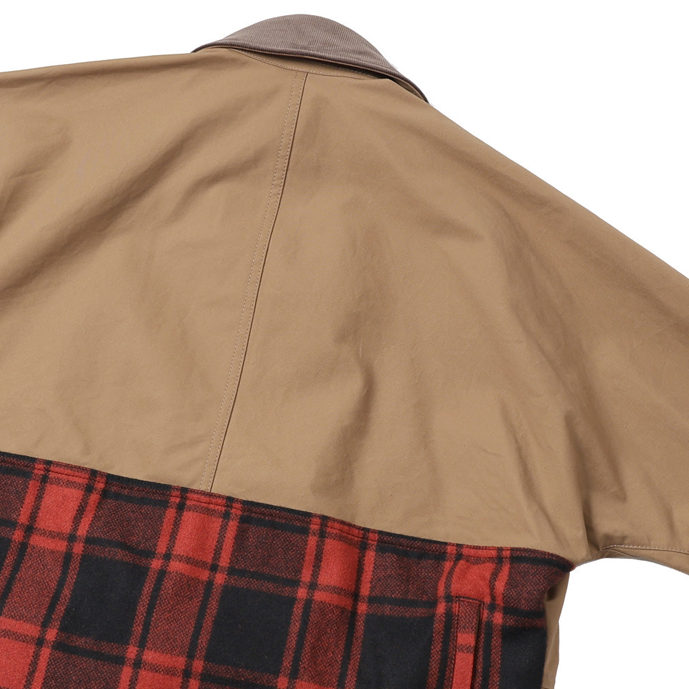 綿オックス×ウールエステルチェック FISON Wネーム J021