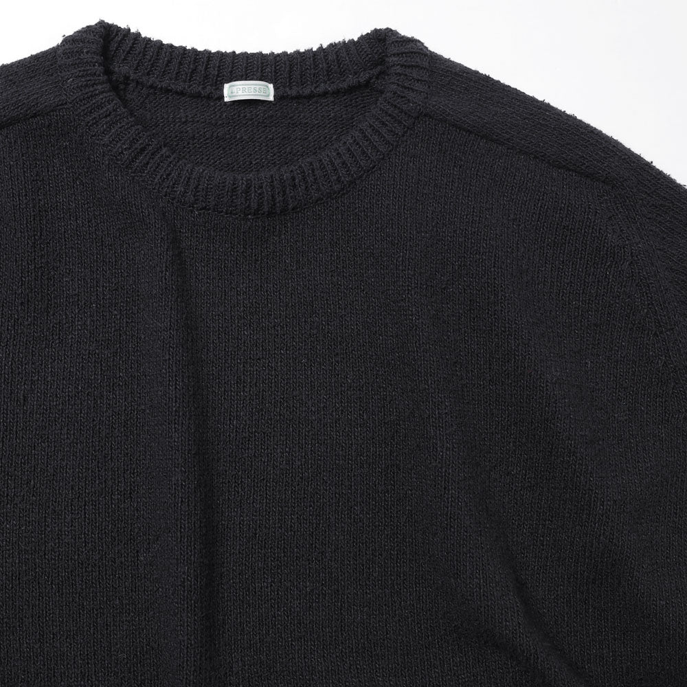 A.PRESSE (ア プレッセ) Washed Silk Nep Crew Neck Sweater 26SAP-03