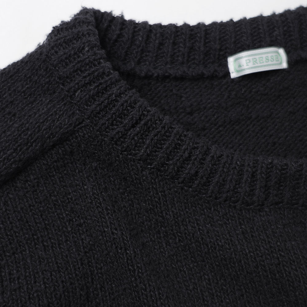 A.PRESSE Washed Silk Nep Crew Neck Sweater 26SAP-03-07 (26SAP-03