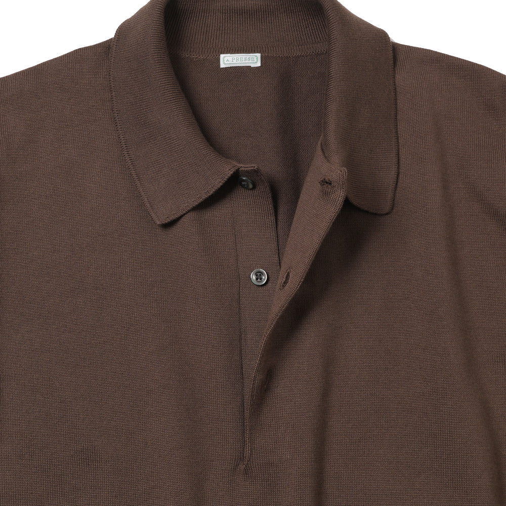A.PRESSE (ア プレッセ) Cotton Knit S/S Polo Shirts 26SAP-03-02