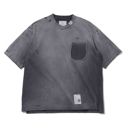 SUN FADED V NECK TEE