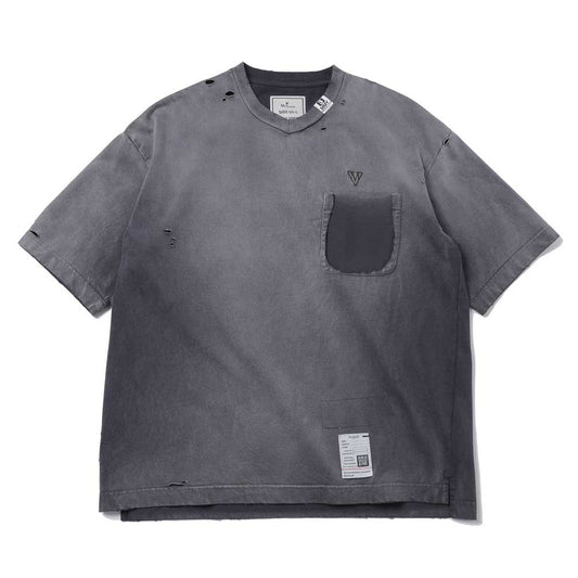 SUN FADED V NECK TEE