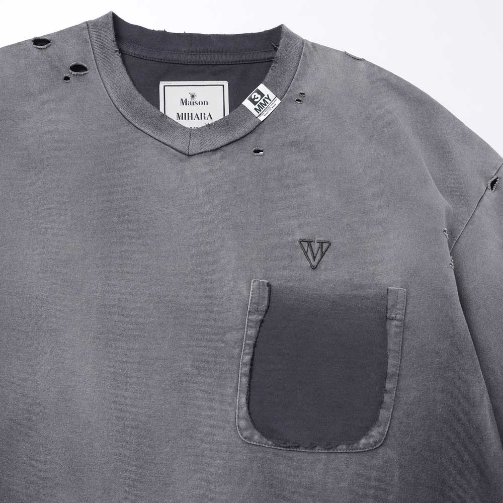 SUN FADED V NECK TEE