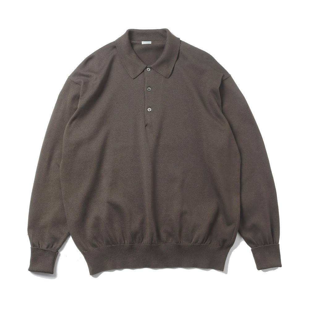 A.PRESSE (ア プレッセ) Cotton Knit L/S Polo Shirts 25SAP-03-02K 