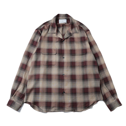 PLAID OPEN COLLOR SHIRTS