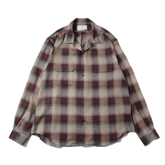 PLAID OPEN COLLOR SHIRTS