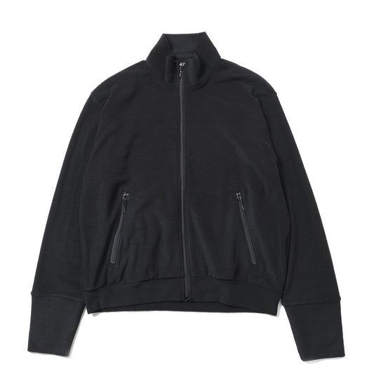 TRACK JACKET SUPER140s WASHABLE WOOL PILE KNIT