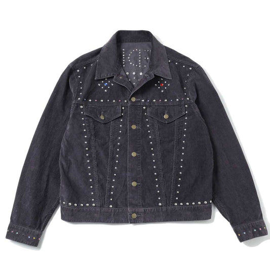 Studded Jean Jacket - 14W Corduroy
