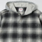 Distressed Hooded Check Shirts