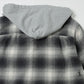 Distressed Hooded Check Shirts