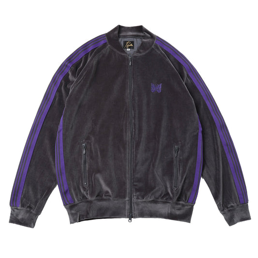 Rib Collar Track Jacket - C/PE Velour