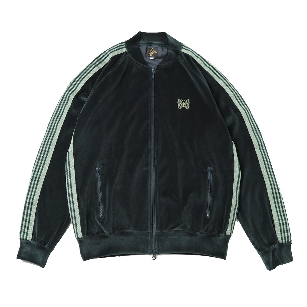 Rib Collar Track Jacket - C/PE Velour