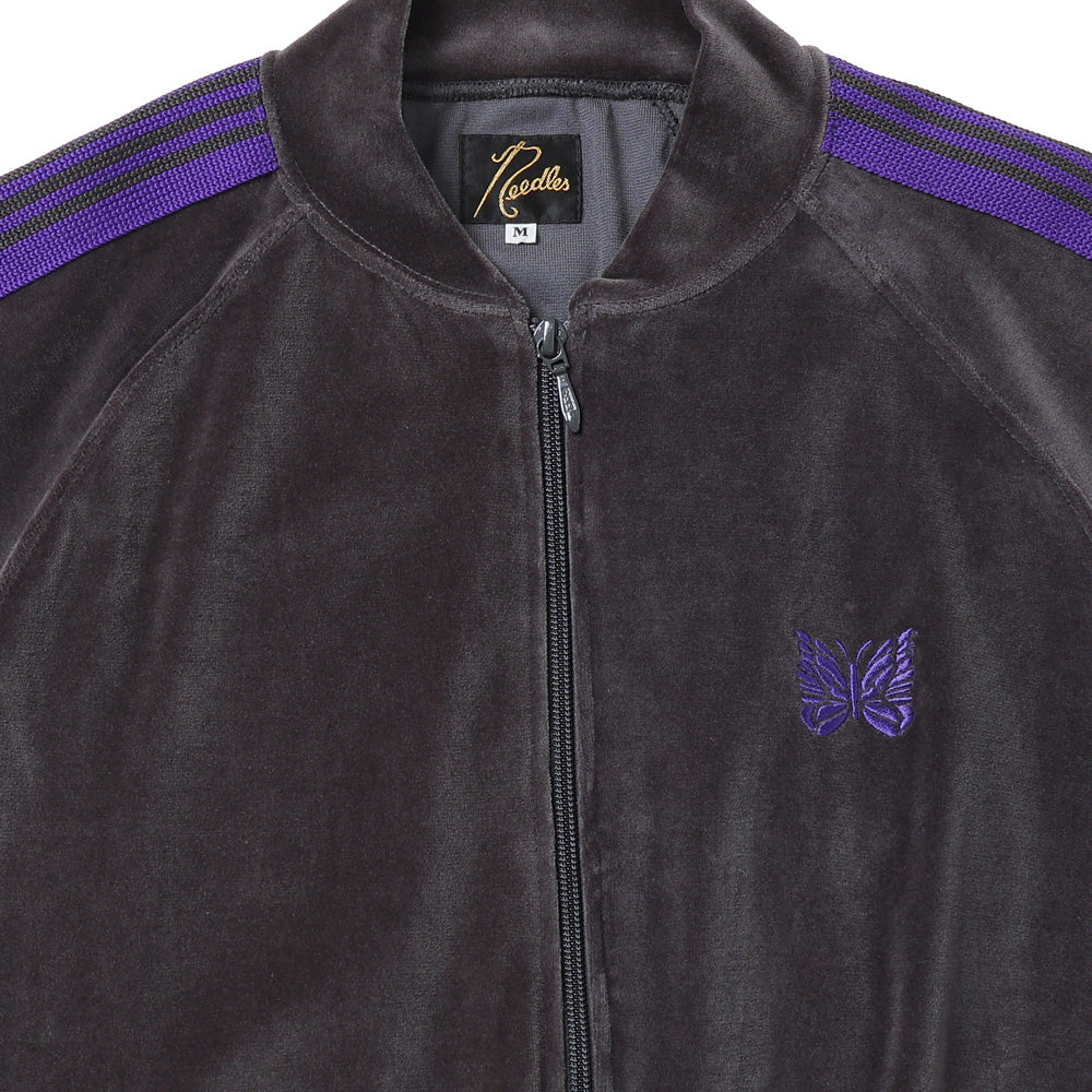 Rib Collar Track Jacket - C/PE Velour