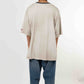 SMILY FACE PRINTED DISTRESSED TEE